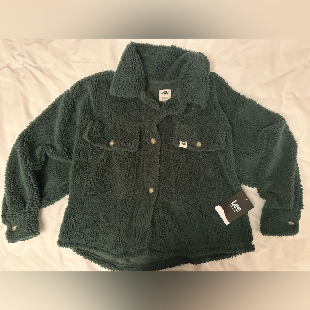 NWT High Pile Lee Sherpa Jacket, Green